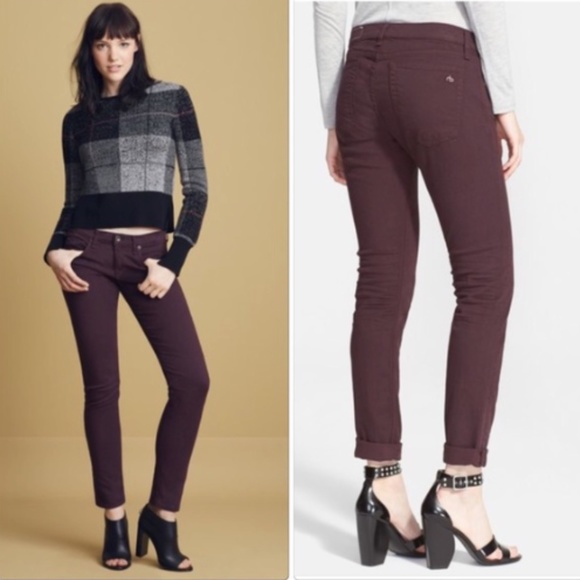 RAG & BONE Plum Skinny Jeans Sz 28